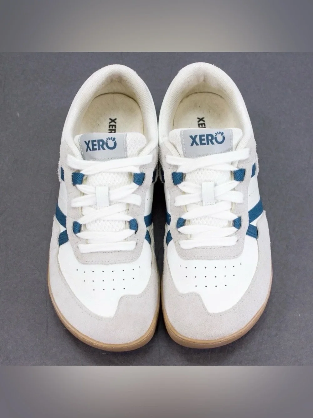 Xero Kelso Women US 8 Gray White Blue Barefoot Minimalist Gum Soles Casual Shoes - Picture 7 of 11